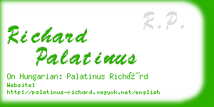 richard palatinus business card